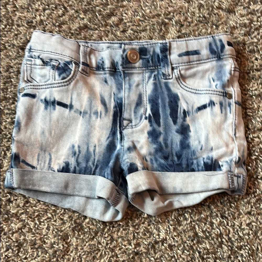 Denim Tie-Dye Shorts